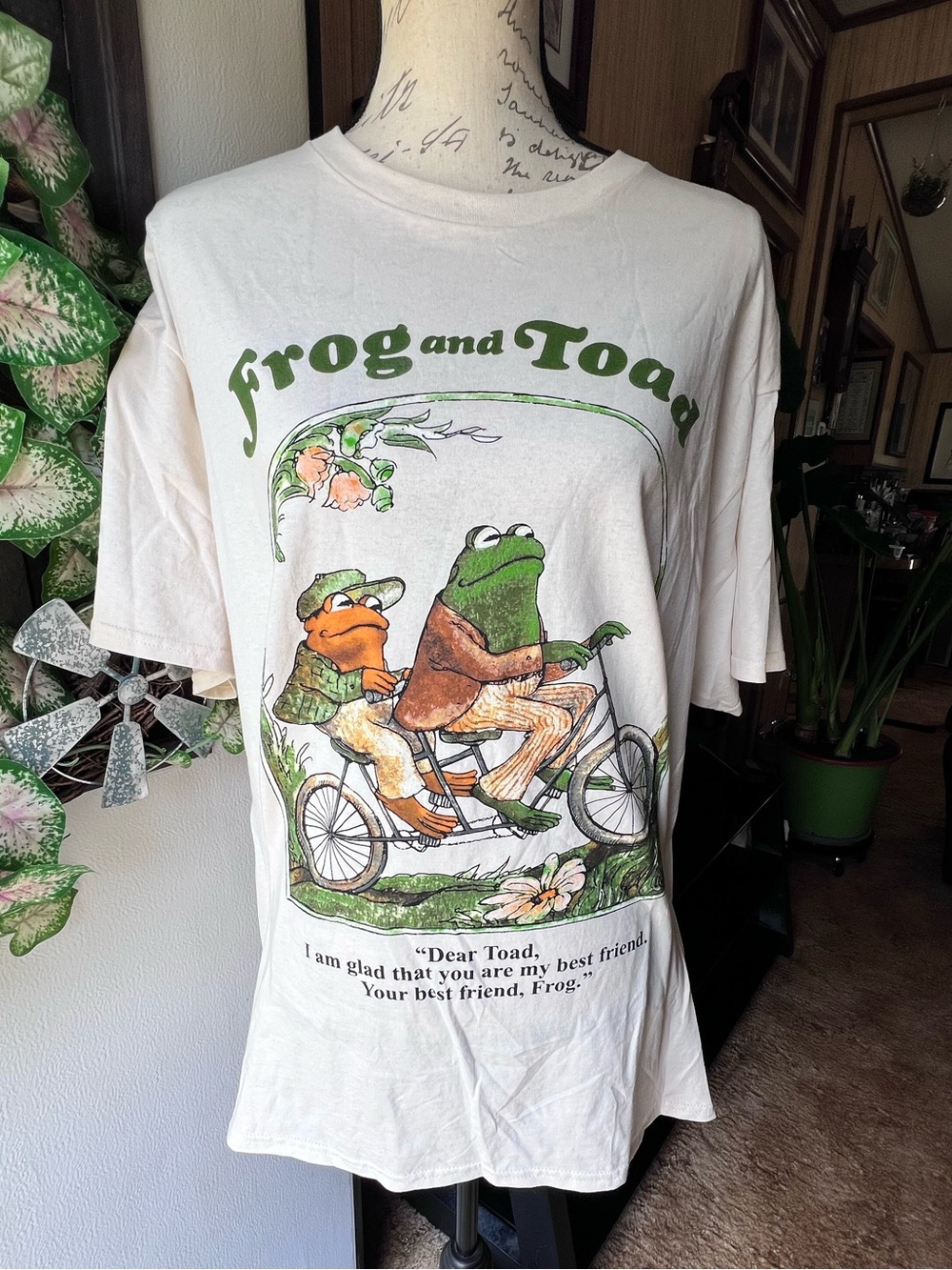 Frog and Toad Men's Cotton Graphic Print Tee, Size Large.